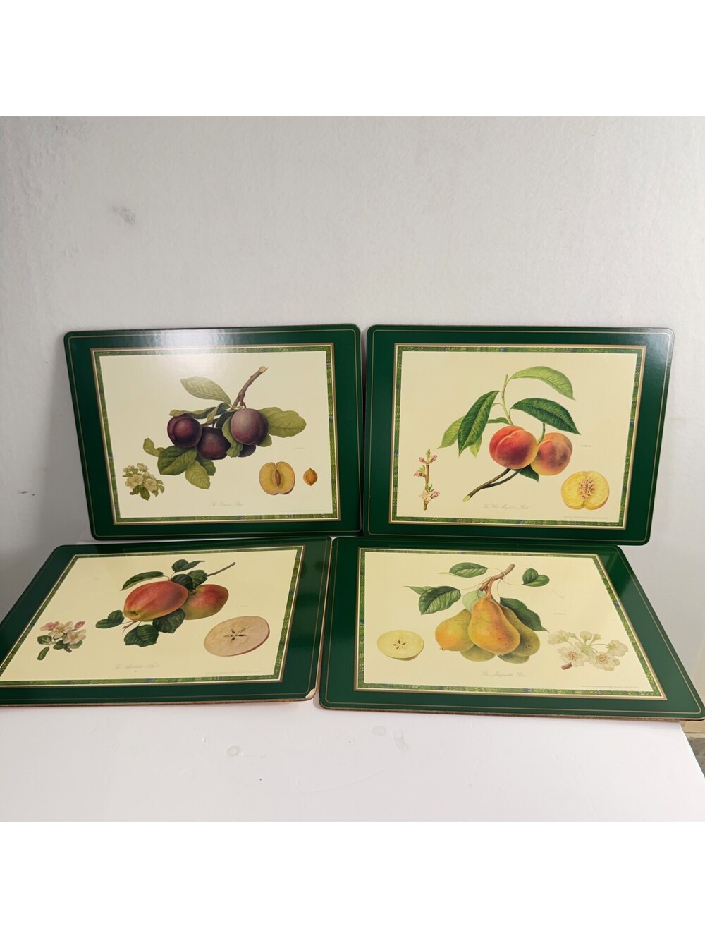 Vintage Pimpernel Placemats Royal Horticultural Society Fruit Set of 4 England